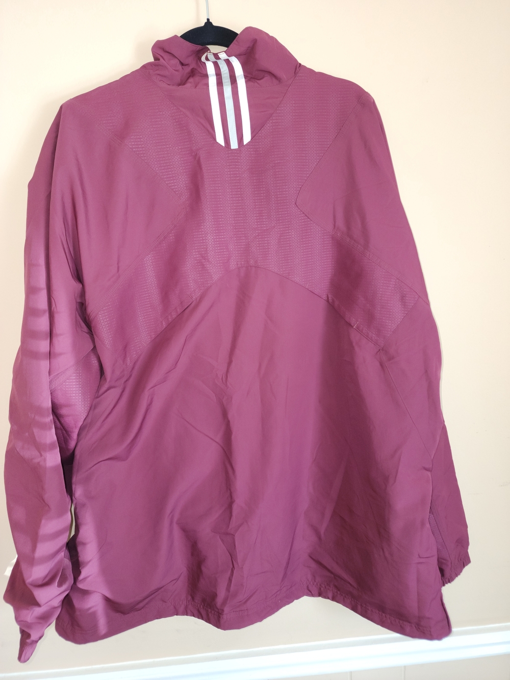 Adidas Maroon Intramural Sports Quarter-Zip Pullover Sz XL - Picture 4 of 4
